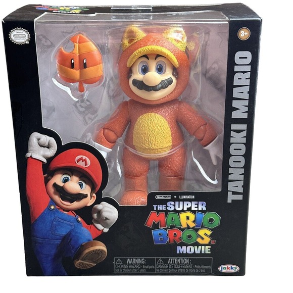 The Super Mario Bros. Movie Tanooki Fox Jakks Action Figure Kids Toy 2023 NEW 5” - Picture 1 of 6